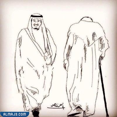 رسم الملك سلمان بالرصاص