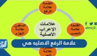 علامة الرفع الاصليه هي