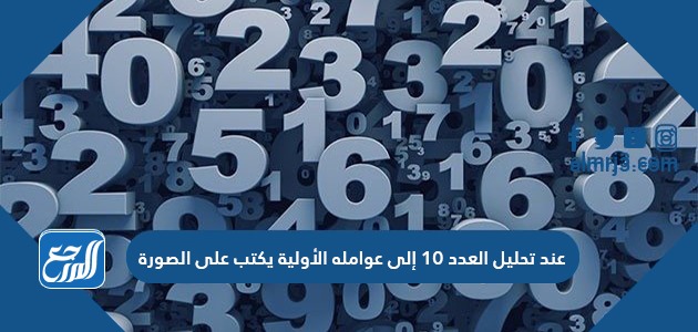 عند تحليل العدد ١٠ إلى عوامله الأولية يكتب على الصورة