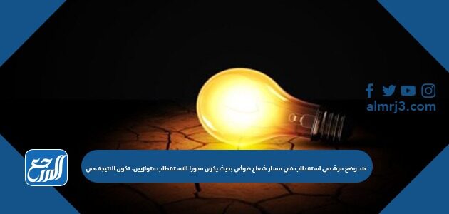 عند وضع مرشحي استقطاب في مسار شعاع ضوئي بحيث يكون محورا الاستقطاب متوازيين، تكون النتيجة