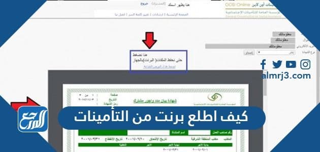 كيف اطلع برنت من التأمينات الاجتماعية عن طريق النت