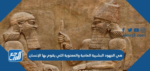 ما هي الجهود البشرية المادية والمعنوية التي يقوم بها الإنسان