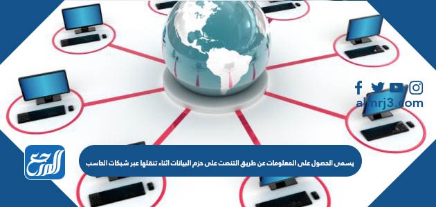 يسمى الحصول على المعلومات عن طريق التنصت على حزم البيانات اثناء تنقلها عبر شبكات الحاسب