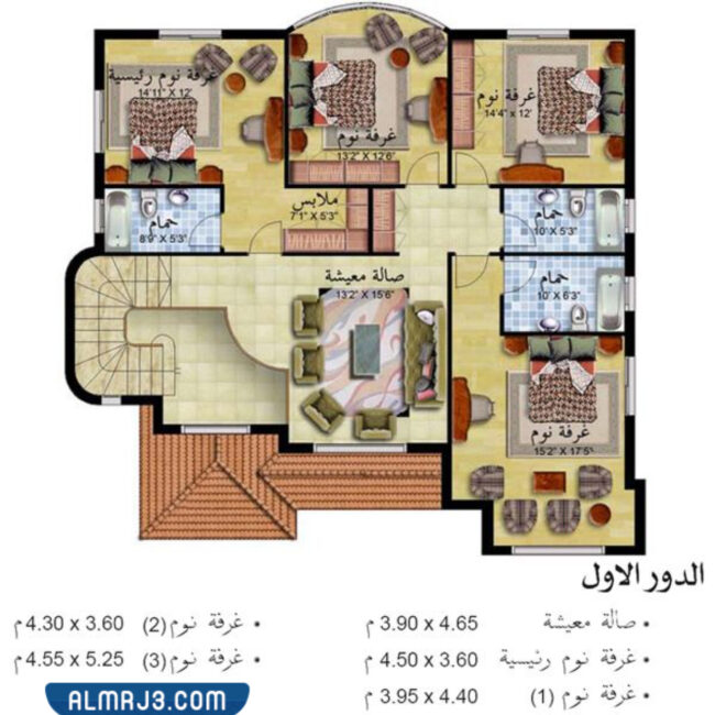 مخطط جاهز لمنزل من دورين