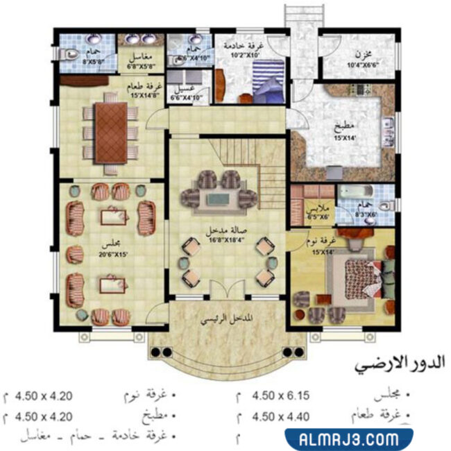 مخطط جاهز لمنزل من دورين