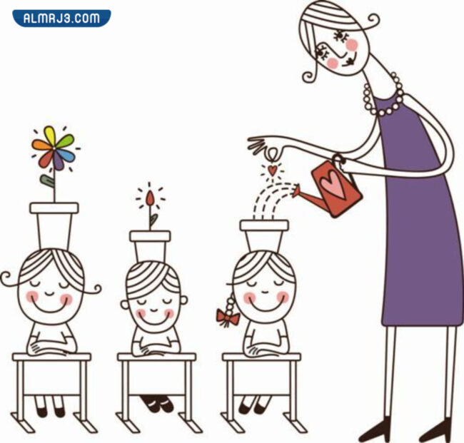 رسومات كرتونية عن يوم المعلم العالمي