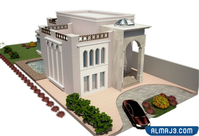 واجهات منازل سعودية دورين كلاسيك