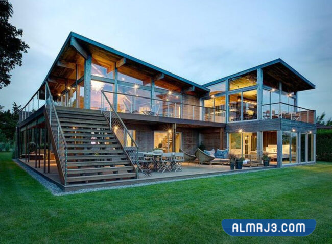 واجهات منازل من الزجاج