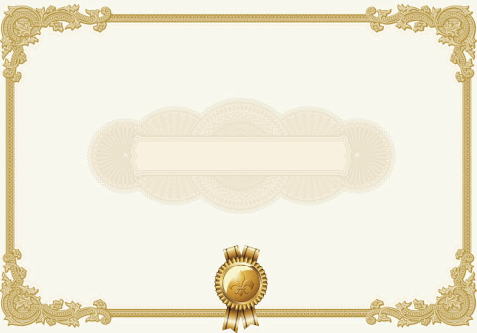 اطارات شهادات تقدير للكتابة عليها