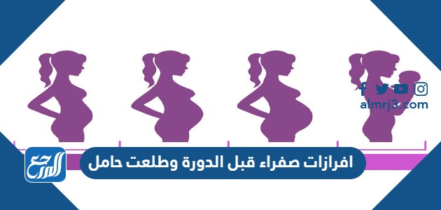 افرازات صفراء قبل الدورة وطلعت حامل