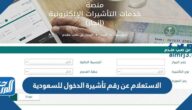 طريقة الاستعلام عن رقم تأشيرة الدخول للسعودية 2026