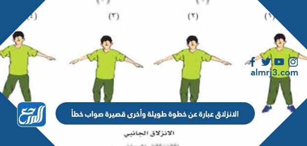 الانزلاق عبارة عن خطوة طويلة وأخرى قصيرة صواب خطأ