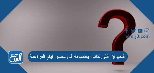الحيوان اللي كانوا يقدسونه في مصر ايام الفراعنة