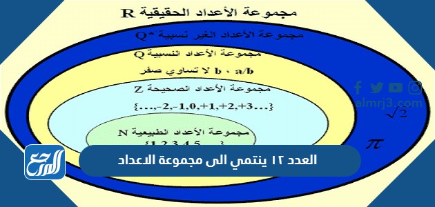 العدد ١٢ ينتمي الى مجموعة الاعداد