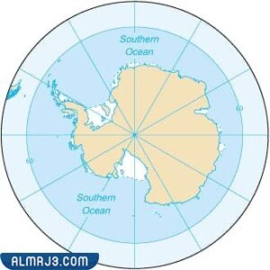 المحيط الجنوبي على الخريطة