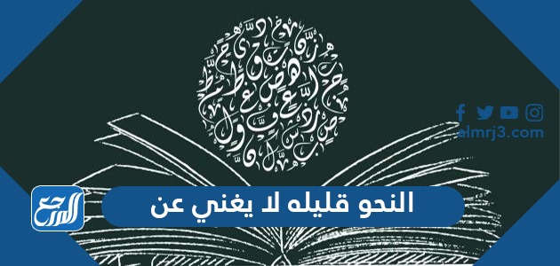 النحو قليله لا يغني عن