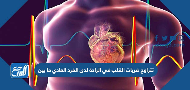 تتراوح ضربات القلب في الراحة لدى الفرد العادي ما بين