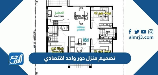 تصميم منزل دور واحد اقتصادي