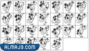 حروف الانجليزي مزخرفة كبيرة وصغيرة