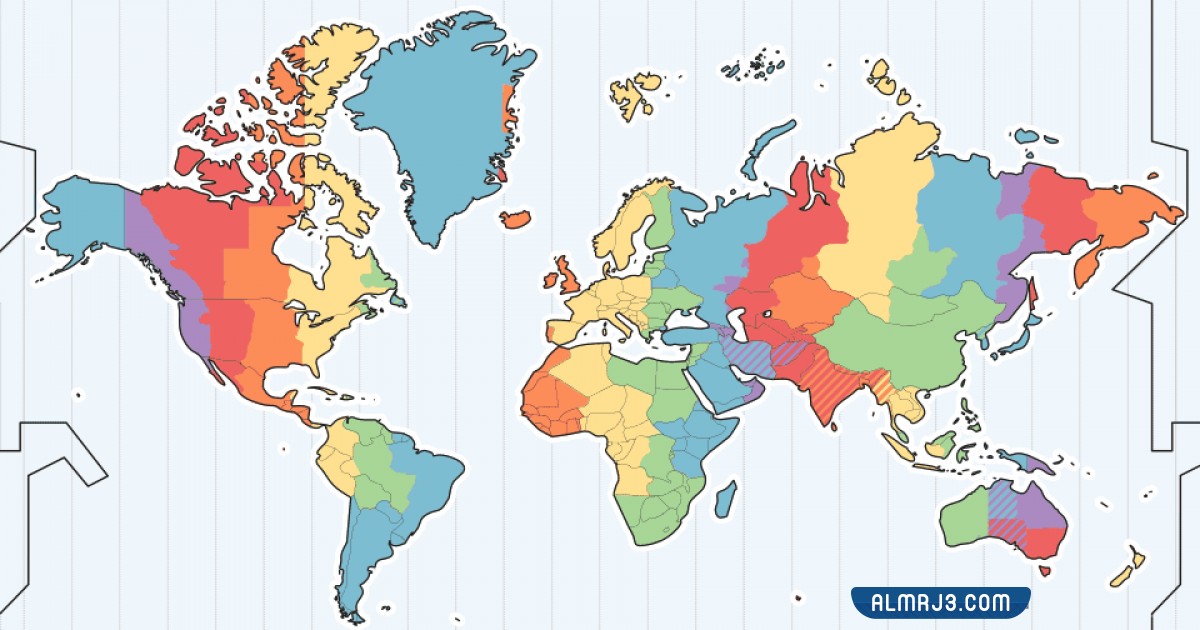 كم عدد المناطق الزمنية في العالم