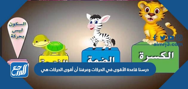 درسنا قاعدة الأقوى في الحركات وعرفنا أن أقوى الحركات هي