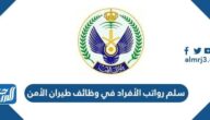 سلم رواتب الأفراد في وظائف طيران الأمن 1447