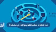 عدة خطوات منظمة تقوم بها لحل أي مشكلة ؟