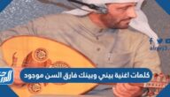 كلمات اغنية بيني وبينك فارق السن موجود مكتوبة