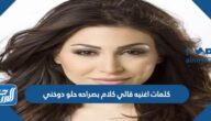 كلمات اغنيه قالي كلام بصراحه حلو دوخني