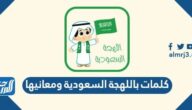 كلمات باللهجة السعودية ومعانيها
