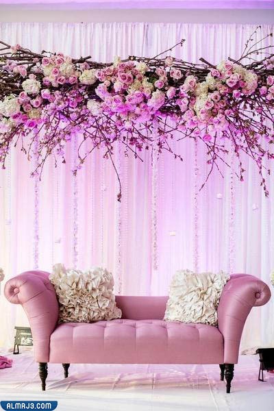 صور كوشات أعراس عصرية مع الستائر المنسدلة