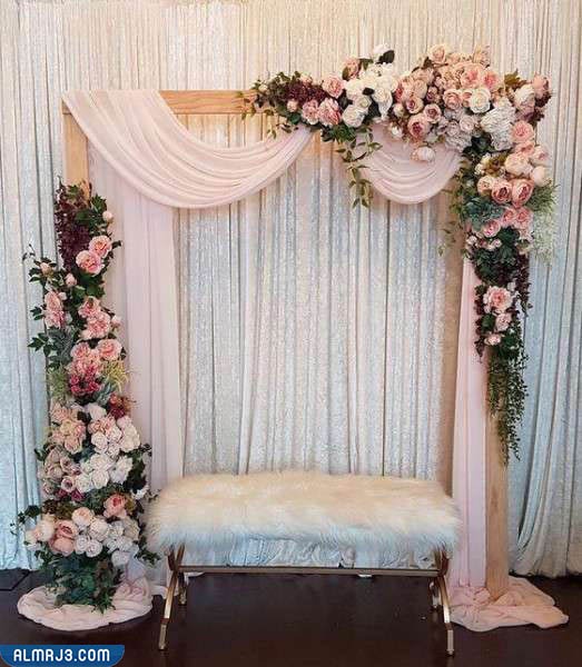 صور كوشات أعراس عصرية مع الستائر المنسدلة