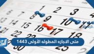 متى الاجازه المطوله الأولى 1447