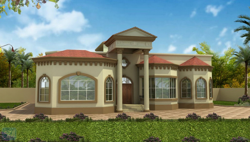 مخطط بيت دور واحد سعودي