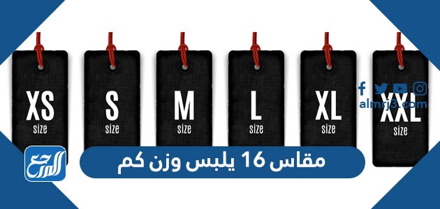 مقاس 16 يلبس وزن كم