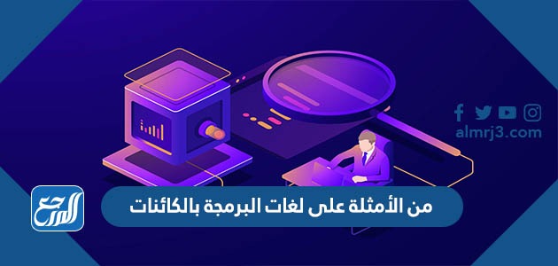 من الأمثلة على لغات البرمجة بالكائنات