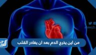 من اين يخرج الدم بعد ان يغادر القلب