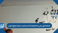 نقطة النون في خط الرقعة إذا كان الحرف منفردًا فإنها تكون
