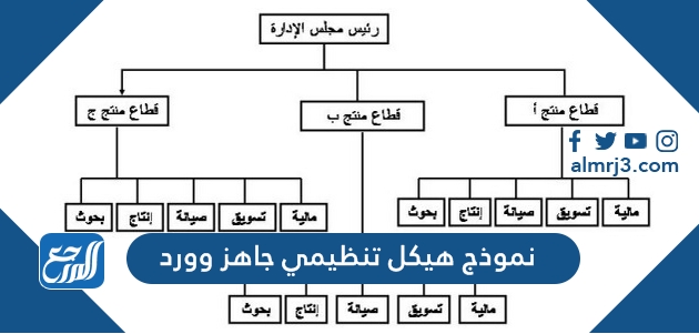 نموذج هيكل تنظيمي جاهز وورد