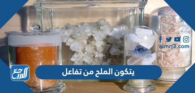 يتكون الملح من تفاعل