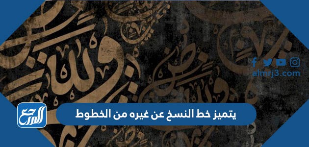 يتميز خط النسخ عن غيره من الخطوط