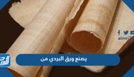 يصنع ورق البردي من