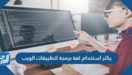 يكثر استخدام لغة برمجة لتطبيقات الويب