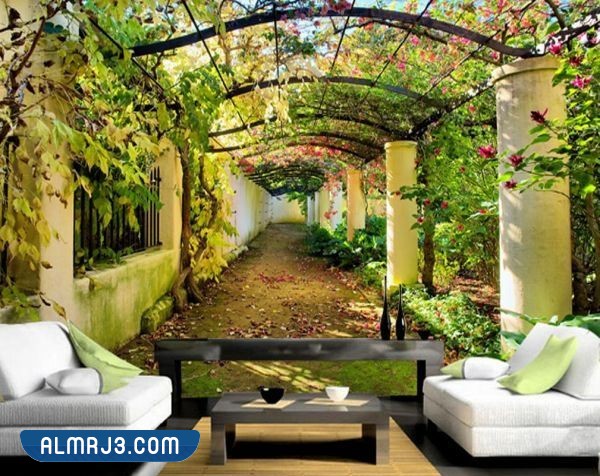 ورق جدران 3d حدائق luxury home design