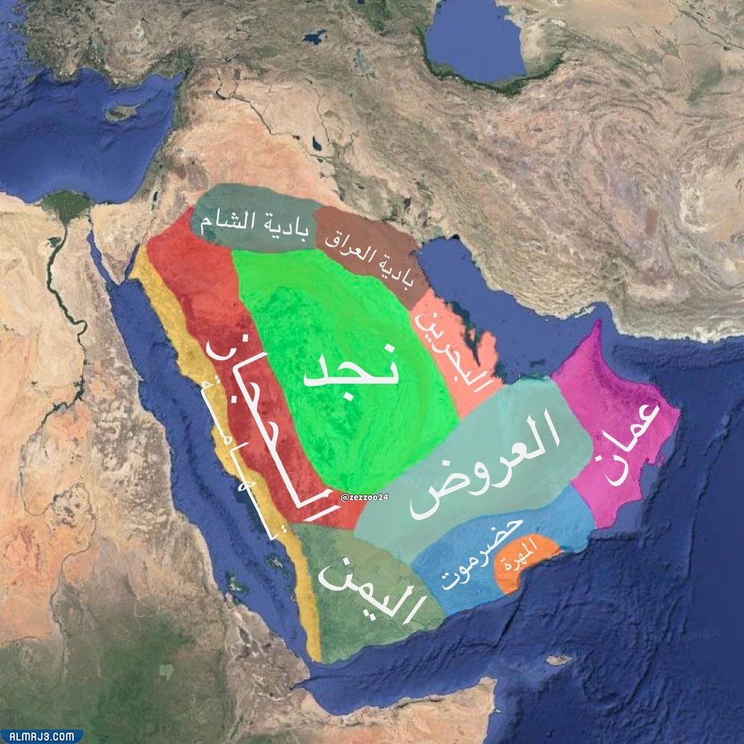 خريطة شبه الجزيرة العربية القديمة