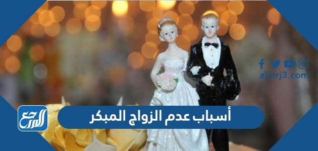 أسباب عدم الزواج المبكر