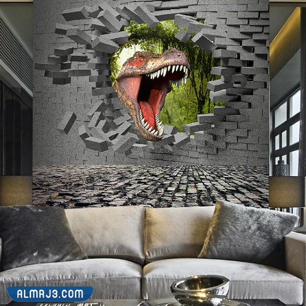 أوراق حائط ثلاثية الأبعاد لأشكال الحيوانات 