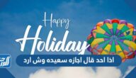اذا احد قال اجازه سعيدة وش ارد