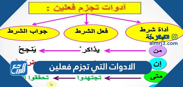 الادوات التي تجزم فعلين