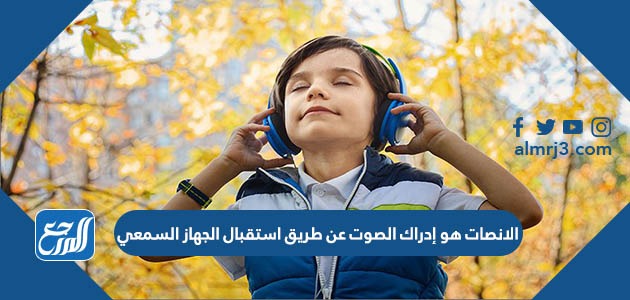 الانصات هو إدراك الصوت عن طريق استقبال الجهاز السمعي